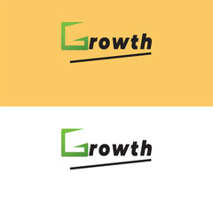 Modern growth logo design wordmark  with minimalist letter G. Symbol, icon, creative.
