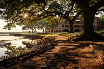 Fort Pulaski Military History and Natural Beauty at Savannah., generative IA