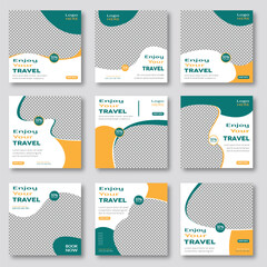 Travel social media post template