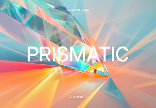 Prismatic Light Backgrounds Mockup WIth Generative AI