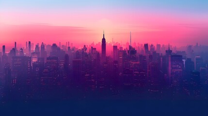 sunrise over the city for wallpaper or background