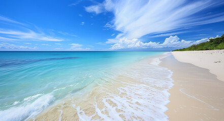 Pristine Tropical Beach with Clear Waters
