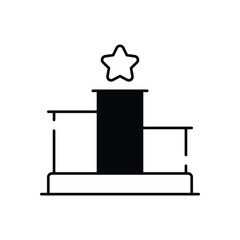 Podium vector icon