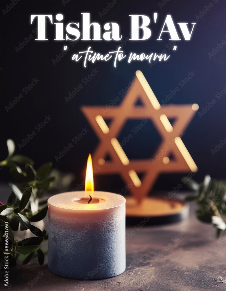 Canvas Prints tisha b'va poster design. day of mourning for tragedies across jewish history