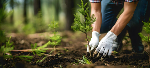 Naklejka premium Dirt to Green: The Journey of Regeneration