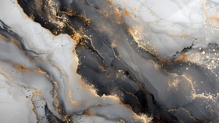 Fototapeta premium snow covered gold rocks abstract 3d wallpaper