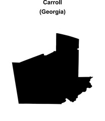 Carroll County (Georgia) blank outline map