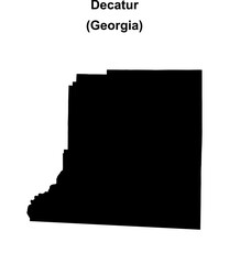 Decatur County (Georgia) blank outline map