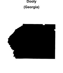 Dooly County (Georgia) blank outline map
