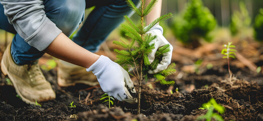 Fototapeta premium Dirt to Green: The Journey of Regeneration