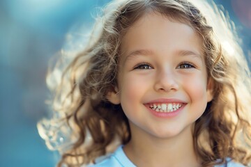 Fototapeta premium smiling kids closeup, Capturing Pure Joy: Smiling Kids in Close-up Portraits, Heartwarming Moments: Closeup Photography of Playful, Smiling Children