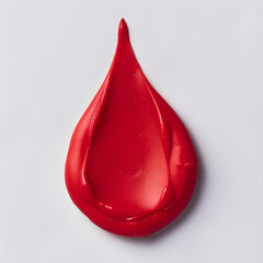 Obraz premium Red drop made out of plasticine isolated 
