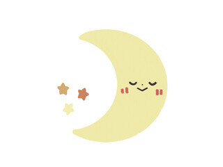 三日月と星のイラスト