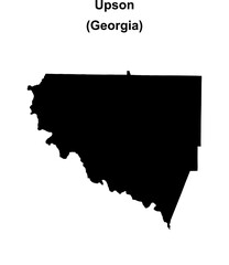 Upson County (Georgia) blank outline map