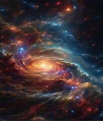 Naklejka premium Galaxies stars the universe is infinite