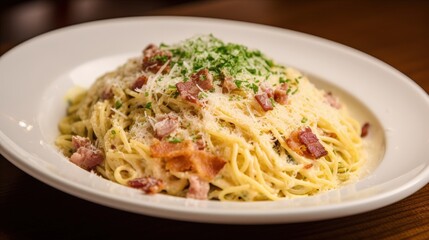 Creamy Carbonara Pasta with Bacon and Parmesan