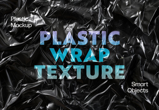 Plastic Wrap Texture Effect Mockup With Generative AI