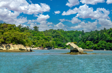 Fascinating rock formations, oyster farms and forests in stunning Matsushima bay, Sendai, Japan