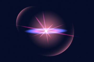 Neon Light Flare and glowing Lens Effect for video editing and design with a modern touch