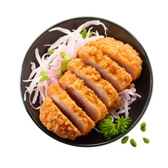 Tonkatsu on plate. Japan food