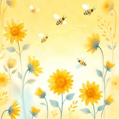 Fototapeta premium background with daisies