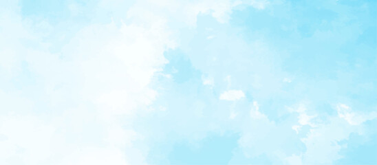 Blue sky with cloud .Beautiful blue sky with white clouds .bright cloud cover in the sun calm clear winter air background .gradient light white background.	