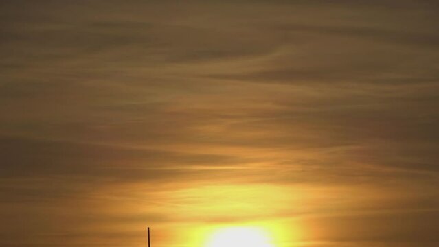 sunset over the city