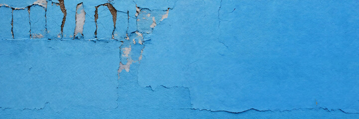 Obraz premium blue plastered wall texture