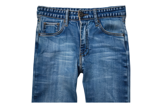 Blue jeans isolated on transparent background