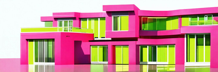 Fuchsia and neon green