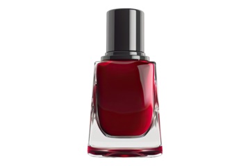 Bottle of nail polish isolated on transparent background