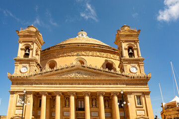 Rotunda of Mosta, Sanctuary Basilica of the Assumption of Our Lady a magnificent domed church, stands as an architectural marvel and iconic landmark in Malta.