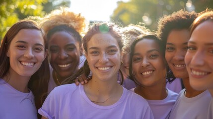 Obraz premium The smiling diverse friends