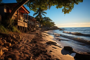 Panay Island, Visayas, the stunning Alubijid Beach on Nogas Island, Antique., generative IA