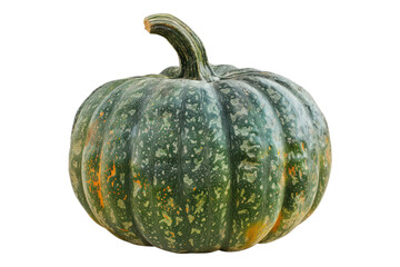 Green pumpkin isolated on transparent background