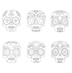 Skull decorative for day of the dead illustration vector