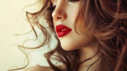 Fototapeta premium Freshness female portrait, stylish beauty hair and makeup, glamorous elegance, studio shot