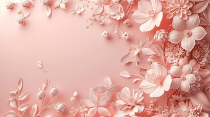 Elegant Minimalist Pastel Pink Wallpaper with Ample Space for Text Overlay