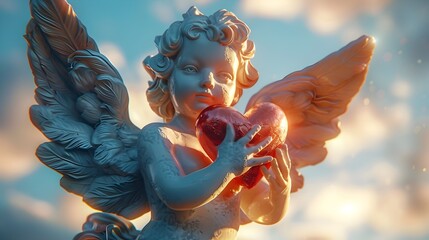 Cupido s Winged Form and Heart Bow Symbolize Timeless Valentine s Day Romance with Prime