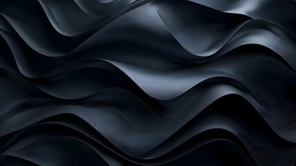 Obraz premium Captivating Dark Charcoal Minimalist Desktop Wallpaper with Smooth Flowing Curves and Soft Lighting Effects