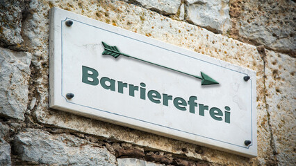 Fototapeta premium Signposts the direct way to Barrier-free