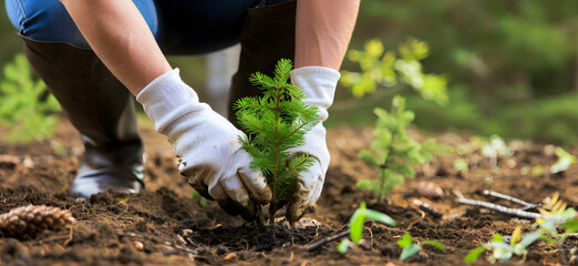 Naklejka premium Dirt to Green: The Journey of Regeneration