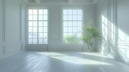 Obraz premium empty room with window