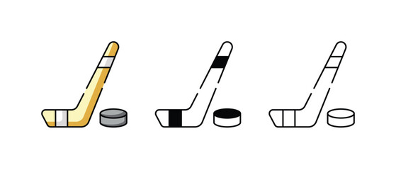 Hockey icons vector set stock illustration