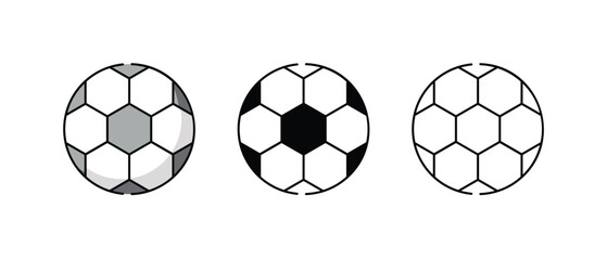 Obraz premium Football icons vector set stock illustration