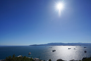 landscape. landscape with the Mediterranean sea viewed from Gibraltar.