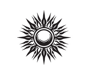 sun vector art graphic resources silhouette vector style,white background