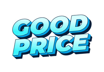 Good price. Text effect in 3D look with good colors
