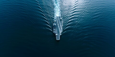 Aerial Perspective of a Royal Navy Aircraft Carrier. Concept Military Technology, Aerial Photography, Naval Operations, Aircraft Carrier Deployment, Defense Strategies