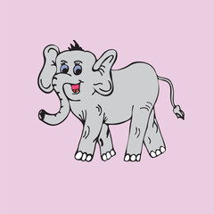 pink elephant illustration